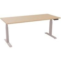 Bureau motorisé L180xP80 ép.25mm chêne clair/alu - Image principale