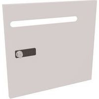 Porte 1 case avec serrure à code avec fente blanc - Image principale