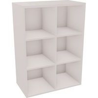 Meuble 6 cases L80,7xH112,3xP43,2 cm blanc - Image principale
