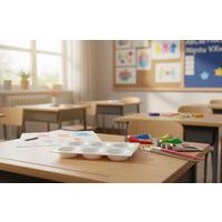 Palette de peinture - 6 compartiments empilables - Classmates - Lot de 24 - Image 2