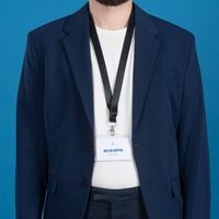 Tour de cou badge recyclé avec mousqueton - Avery (Lot de 10) - Image 3