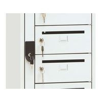 Armoire à courrier 10 cases Serrure à clé Gris clair - Image 4