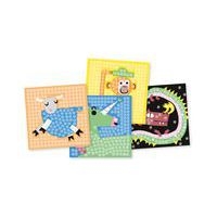 Set 24 cartes mosaïque PlayMais 18x18 cm thème animaux - Image 2