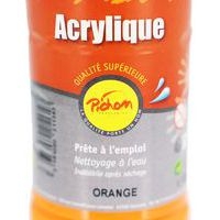 Flacon 500 ml gouache acrylique pichon - orange - Image 2