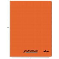 Cahier polypropylène 90g 96 pages seyes 24x32 cm - orange - Image 2
