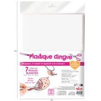 Feuille 20 x 26 cm, plastique dingue blanc effet opaque (Pochette de 7) - Image 4