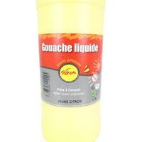 Flacon 1 litre gouache pichon avec bec verseur - jaune citron - Image 2