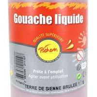 Flacon 1 litre gouache pichon avec bec verseur - sienne brulée - Image 2