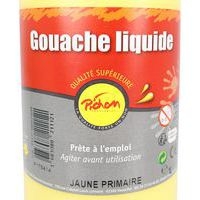 Flacon 1 litre gouache pichon avec bec verseur - jaune primaire - Image 2