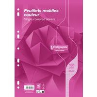 7000, Feuillets mobiles s/film 21x29,7 rose 100p séyès 80g - Image principale