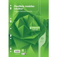 7000, Feuillets mobiles s/film 21x29,7 vert 100p séyès 80g - Image principale
