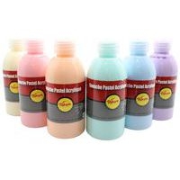 Assortiment de 6 flacons de 250 ml de gouache acrylique pastel pichon - Image 3