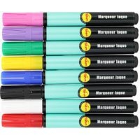 Marqueur peinture, laque brillante pichon, 6 ml - noir - Image 4