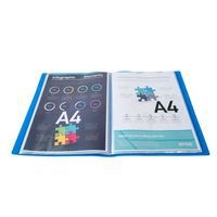 Reliure plastique 30 volets transparents A4 - Bleu - Image 3
