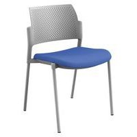 Chaise Kyos dos polypropylène gris assise tissu Sokoa - Image 2