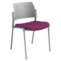 Chaise Kyos dos polypropylène gris assise tissu Sokoa - Image 5