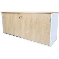 Armoire Quatuor 2 portes coulissantes coloris chêne/blanc - Image 8