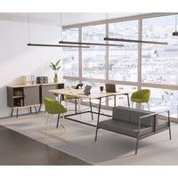 Table de réunion haute Alto profondeur 143 cm - Buronomic - Image 2