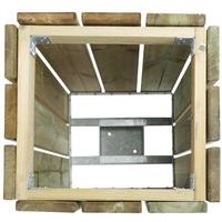 Poubelle carrée Kerguélen 50L - pin traité - Manutan Expert - Image 8