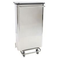 Conteneur mobile à pédale frontale amovible inox 110L - Manutan Expert - Image principale