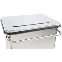 Conteneur mobile à pédale frontale amovible inox 110L - Manutan Expert - Image 8