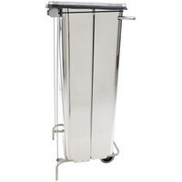 Conteneur mobile à pédale frontale amovible inox 110L - Manutan Expert - Image 3