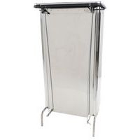 Conteneur mobile à pédale frontale amovible inox 110L - Manutan Expert - Image 5