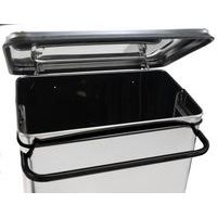 Conteneur mobile à pédale front. Amovible Inox brossé 70L - Image 3