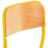 Chaise Atlas réglable appui sur table, dossier simple galbe, Jaune - Image 2