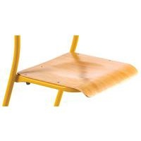 Chaise Atlas réglable appui sur table, dossier simple galbe, Jaune - Image 5