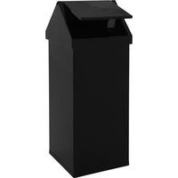 Poubelle avec couvercle basculant de 110 litres Noir - Image 2