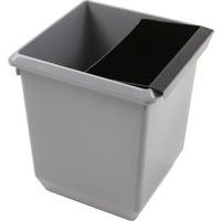 Lot de 4 Poubelle à papier en cône 21L Gris - Image 4