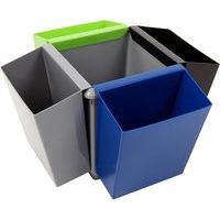Lot de 4 Poubelle à papier en cône 21L Gris - Image 6