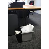 Lot de 4 Poubelle à papier en cône 21L Gris - Image 2