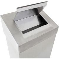 Poubelle avec tête hygiènique 18L, Coloris : Gris - Image 3