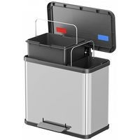 Poubelle Öko Duo Plus L 17 + 9 L - Hailo, Matériau : acier inoxydable - Image 5