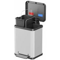 Poubelle ko Duo Plus M 2 x 9 L Inox - Hailo - Image 2