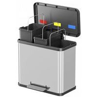 Poubelle Öko Trio Plus L 3 x 9 L - Hailo, Matériau : acier inoxydable - Image 5