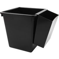 Corbeille à papier carrée - 27 L Noir - Image 5