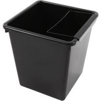 Corbeille à papier carrée - 27 L Noir - Image 2
