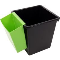 Corbeille à papier carrée - 27 L Noir - Image 7