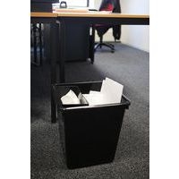 Corbeille à papier carrée - 27 L Noir - Image 3