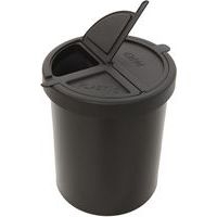 Poubelle ronde en métal 15 L Noir - Image 2