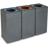 Poubelle circulaire BrickBin 65L Plastiques gris / orange - Image 9