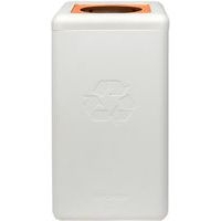 Poubelle circulaire BrickBin 65L Plastiques blanc / orange - Image 3