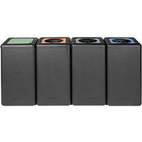 Poubelle circulaire BrickBin 65L Plastiques noir / orange - Image 2