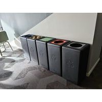 Poubelle circulaire BrickBin 65L Plastiques noir / orange - Image 7