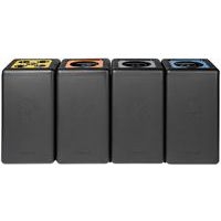 Poubelle circulaire BrickBin 65L Plastiques noir / orange - Image 10