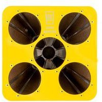 Poubelle circulaire à gobelets BrickBin Cups 65L noir/jaune - Image 4