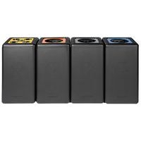 Poubelle circulaire à gobelets BrickBin Cups 65L noir/jaune - Image 3